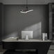 Mobius Linear Pendant Ceiling Light in Black, dweLED