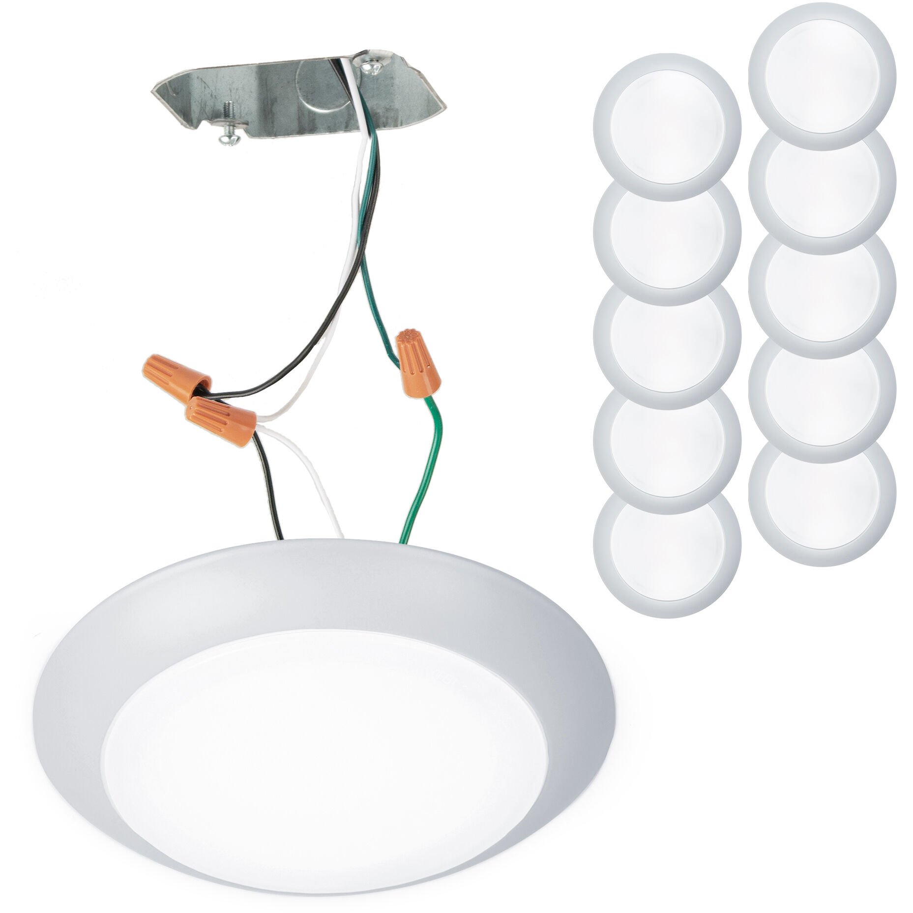Disc LED Flush Mount in White