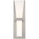 Prohibition LED 6 inch Satin Nickel Bath Vanity & Wall Light in 3500K, dweLED