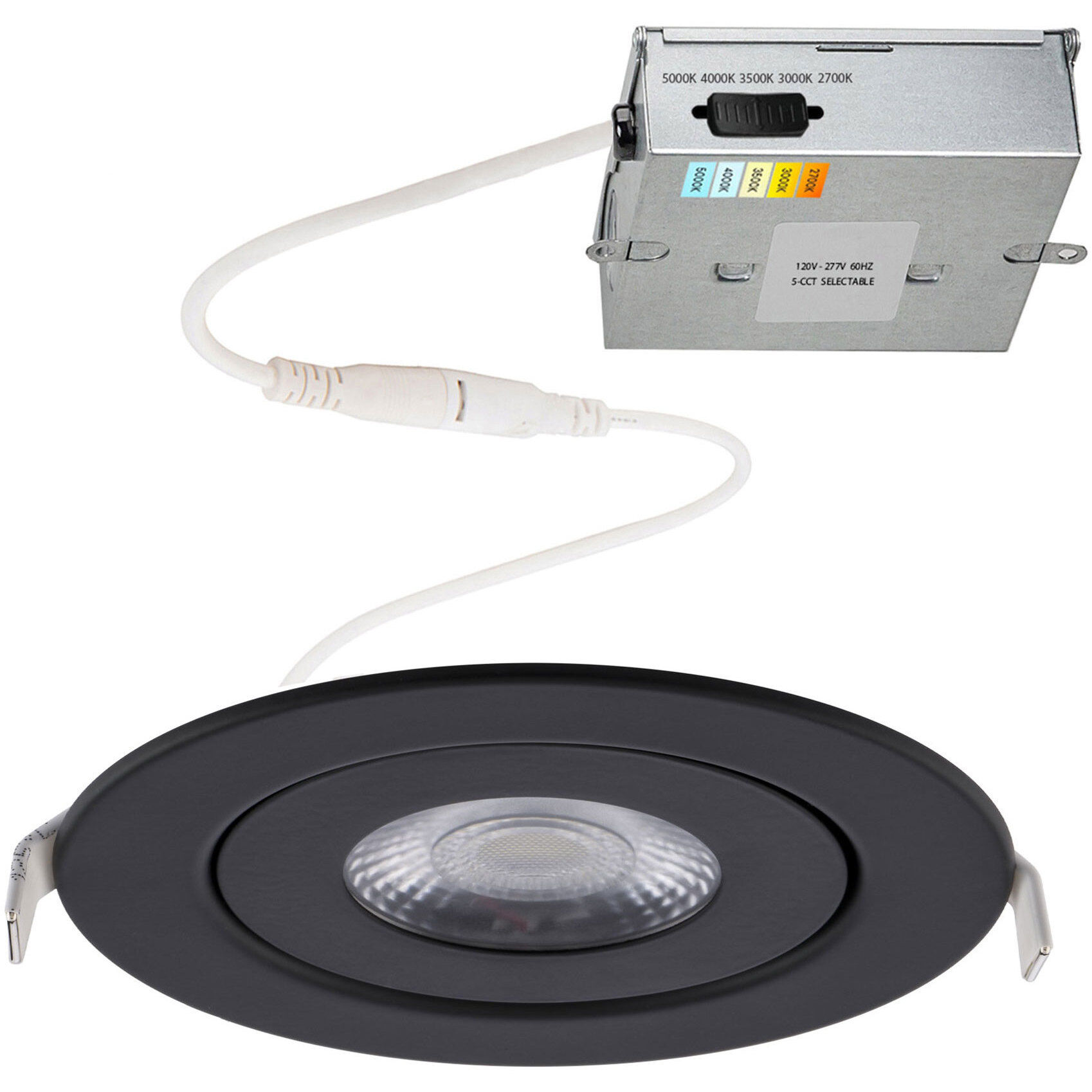 Lotos LED Black Complete Kit Recessed Lighting