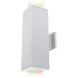 Cube Arch Graphite Sconce Wall Light in Flood, 90, Color Changing, Towards Wall