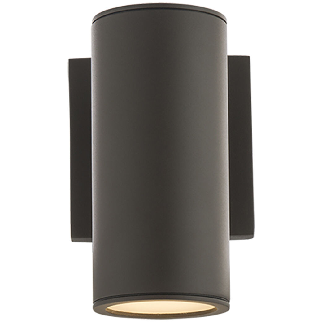 Cylinder LED 6.75 inch Bronze Outdoor Wall Light