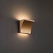 Cornice 2 Light 3.63 inch Aged Brass ADA Wall Sconce Wall Light in 2700K, dweLED