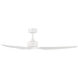 Stella 60 inch Matte White Downrod Ceiling Fans, Smart Fan