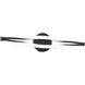 Jagger LED 26 inch Black Bath Vanity & Wall Light in 2700K, dweLED