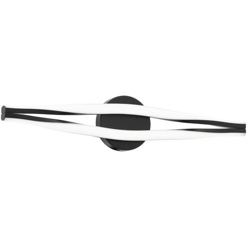 Jagger LED 26 inch Black Bath Vanity & Wall Light in 2700K, dweLED