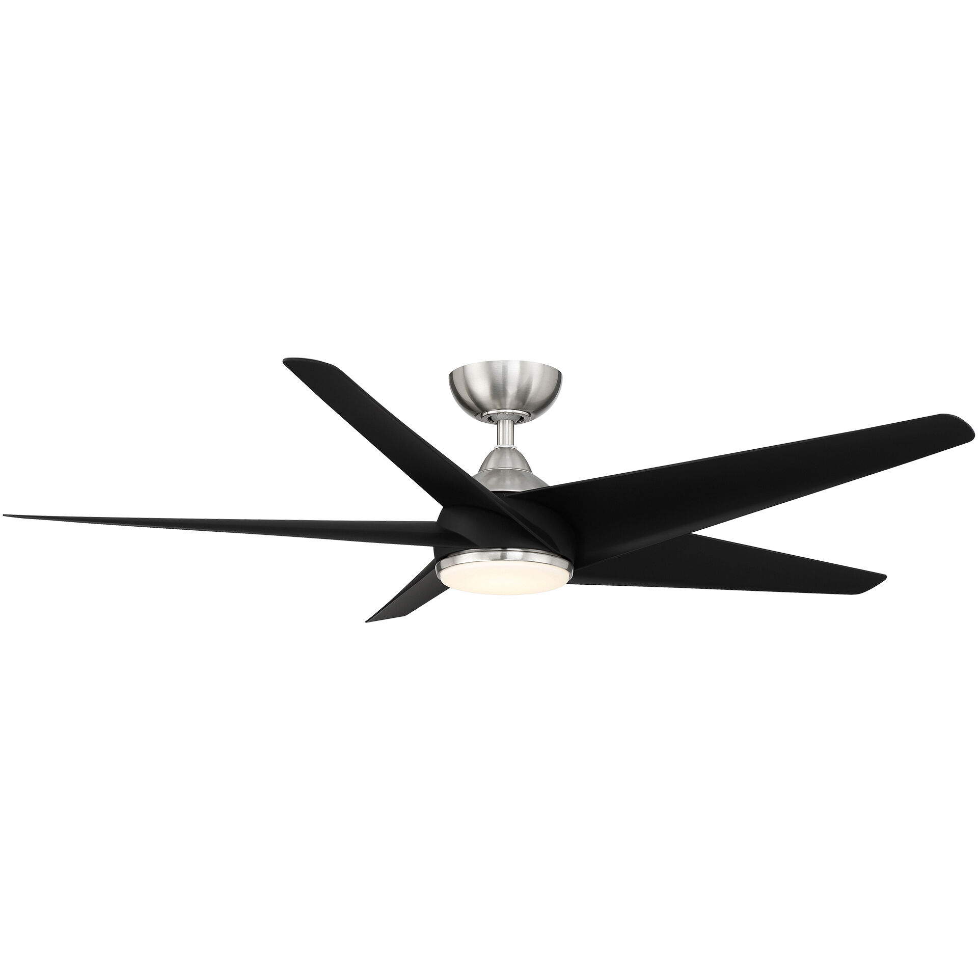 Viper 60 inch Brushed Nickel Matte Black with Matte Black Blades Downrod Ceiling Fans, Smart Fan