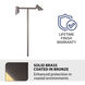 Accent Stem 12 7 watt Solid Brass Coated in Bronze Path and Area Light in 2700K Warm LED, WAC Landscape