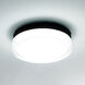 Dot LED 8.88 inch Black Flush Mount Ceiling Light in 3000K, dweLED