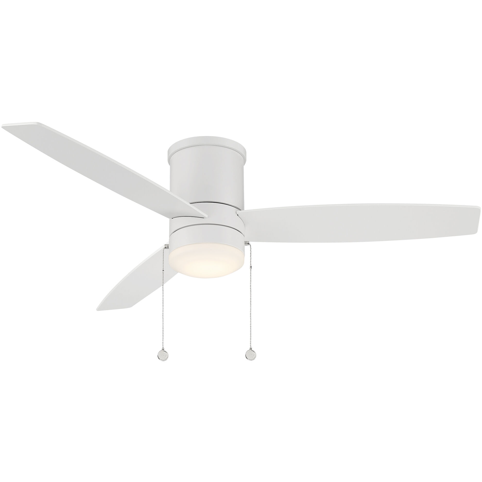Atlantis 52 inch Matte White Flush Mount Ceiling Fans, WAC Fans Limited
