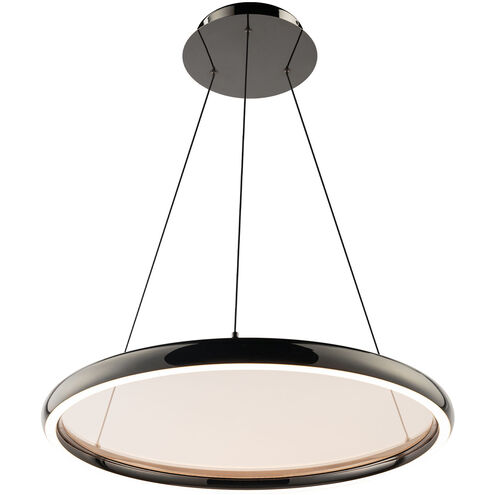 Huxley LED 23.38 inch Black Chrome Pendant Ceiling Light in 3500K, dweLED