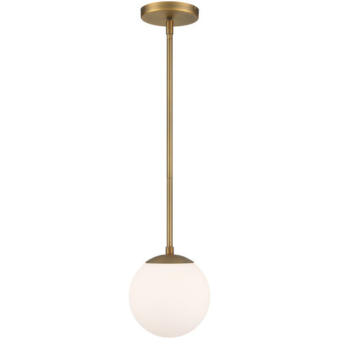 Niveous LED 7 inch Aged Brass Pendant Ceiling Light in 3500K, dweLED