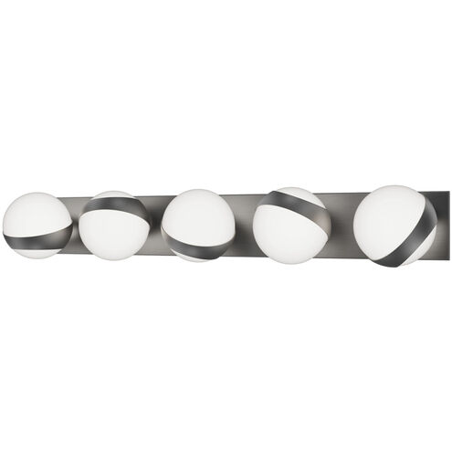 Tripoli LED 7 inch Brushed Nickel Bath Vanity & Wall Light in 3500K, dweLED