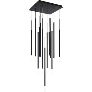 Viggo LED 2 inch Black Multi-Light Pendant Ceiling Light, dweLED