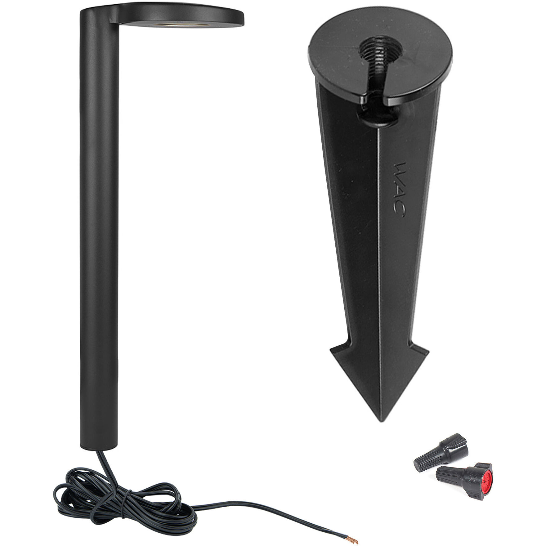 Eclipse 12 2.9 watt Black Path Lighting in 3000K, Path and Area Light, WAC Landscape