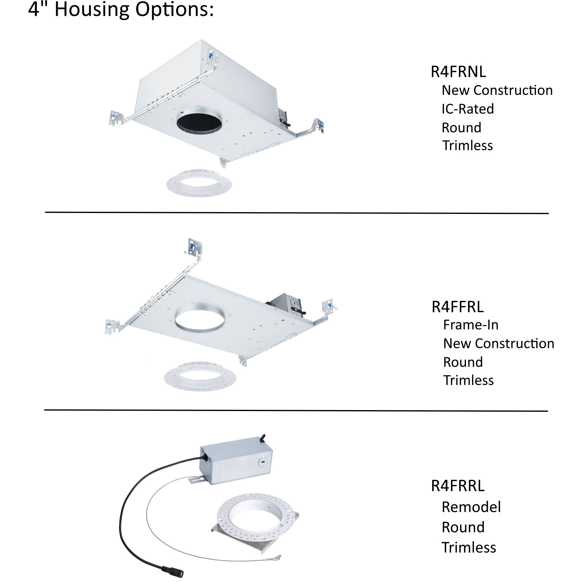 FQ Integrated LED White Recessed Trim in 1800-3000K, 4" LED