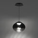 Swayzey LED 9.5 inch Powder Coated Black Mini-Pendant Ceiling Light in Black Smoke Glass, dweLED