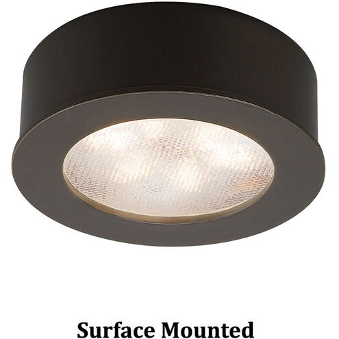 LED Button Light 24 LED 2.25 inch Dark Bronze Puck Light in 2700K