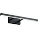 Parallax LED 18 inch Black Bath Vanity & Wall Light in 3500K, dweLED