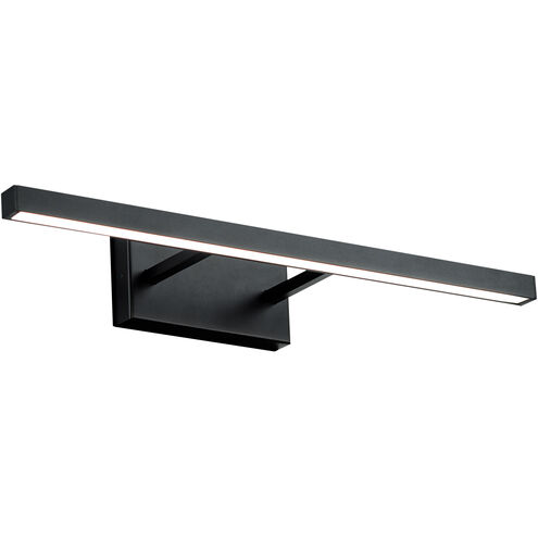 Parallax LED 18 inch Black Bath Vanity & Wall Light in 3500K, dweLED