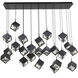 Ice Cube LED 8 inch Black Multi-Light Pendant Ceiling Light, dweLED