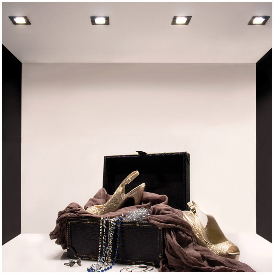 LED Button Light 24 LED 2.25 inch Black Puck Light in 3000K