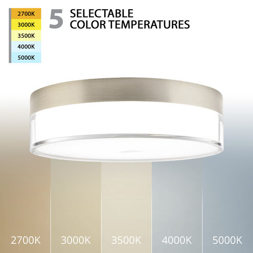 Twist-N-Lite LED 9 inch Brushed Nickel Flush Mount Ceiling Light