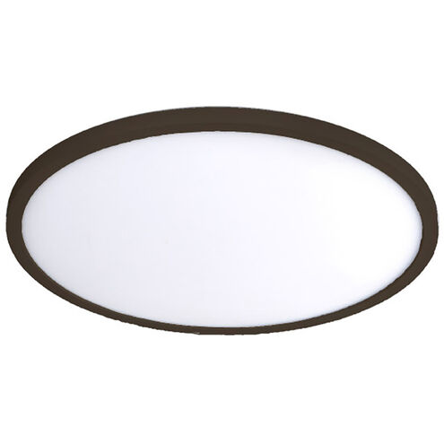 Round LED 11 inch Bronze Flush Mount Ceiling Light in 3000K