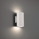 Edgey 2 Light 10 inch White Outdoor Wall Light in 4000K