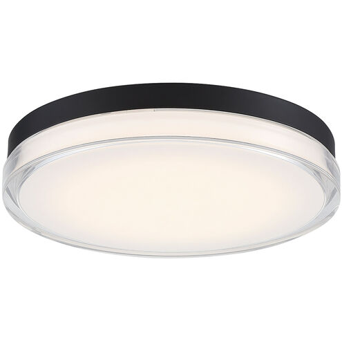 Dot LED 15 inch Black Flush Mount Ceiling Light in 3000K, 15in, dweLED