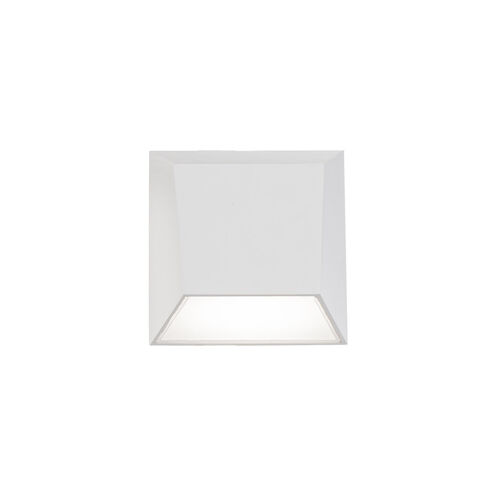 Atlantis LED 6 inch White Outdoor Wall Light in 3000K, dweLED