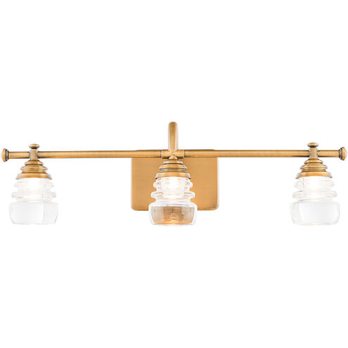 Rondelle LED 24 inch Aged Brass Bath Vanity & Wall Light, dweLED