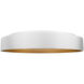 Gaston LED 25.6 inch White Gold Flush Mount Ceiling Light in White/Gold, dweLED
