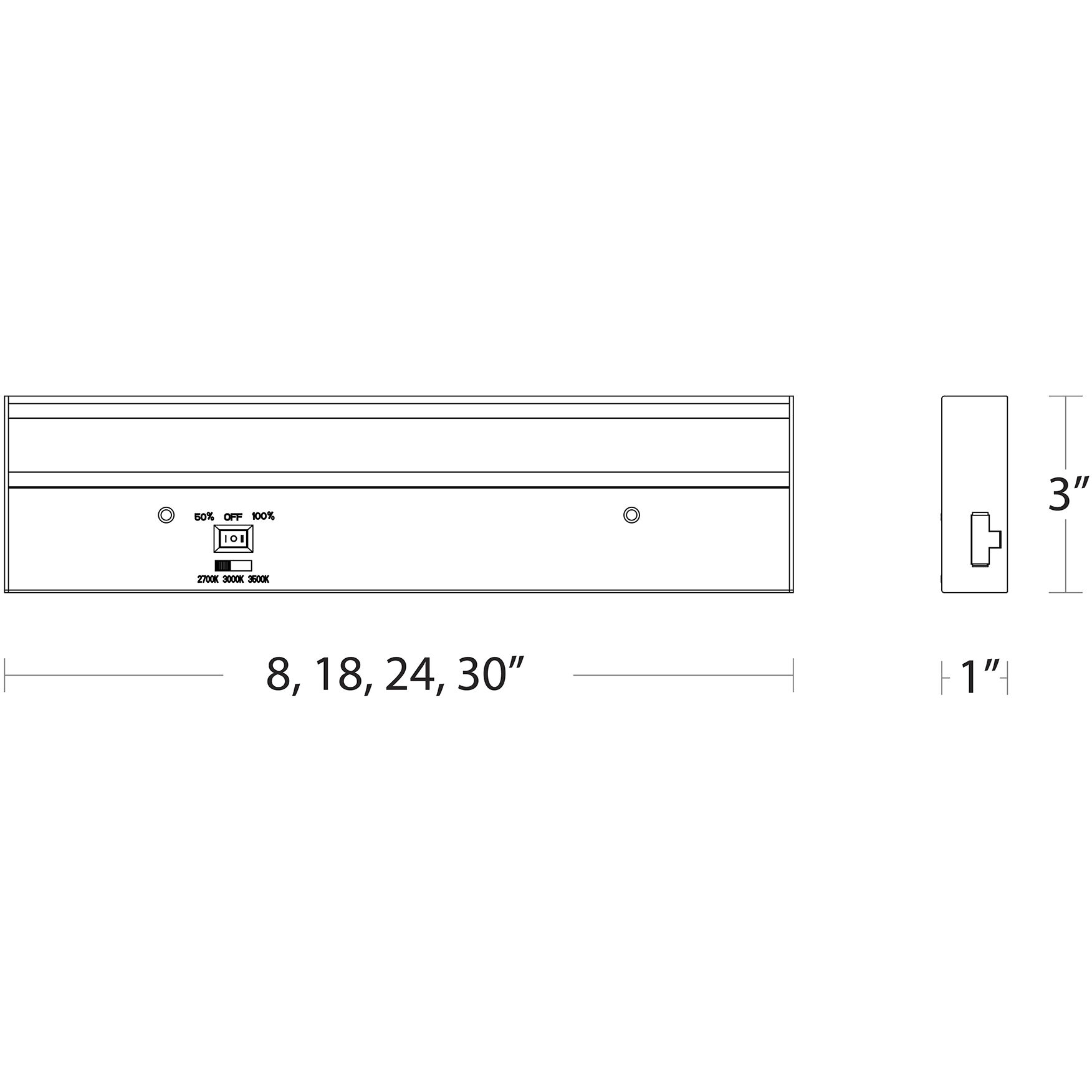 Light Bar 120 LED 3 inch White Bar Lighting, WAC Limited
