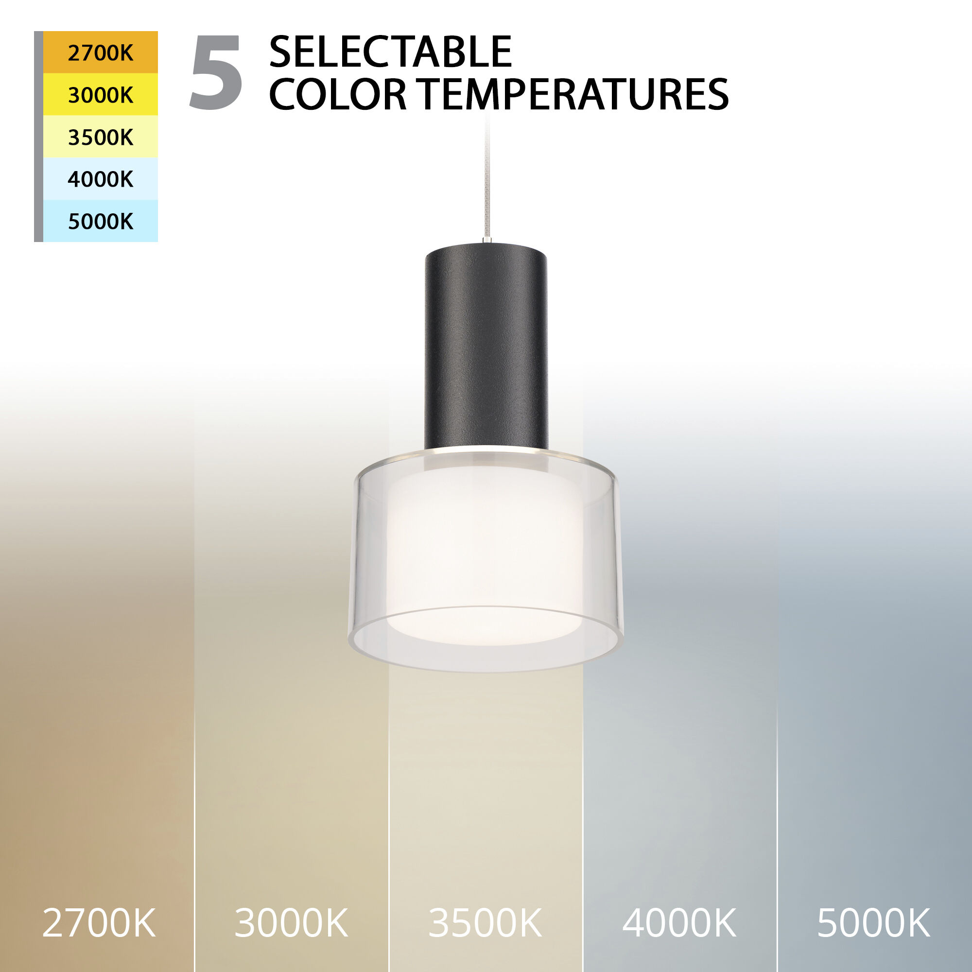 Twist-N-Lite LED 5 inch Black Mini-Pendant Ceiling Light, WAC Limited