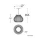 Poppin LED 16 inch Black Outdoor Pendant, dweLED
