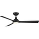 Gage 52 inch Matte Black Downrod Ceiling Fan