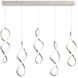 Interlace LED 16 inch Chrome Multi-Light Pendant Ceiling Light, dweLED