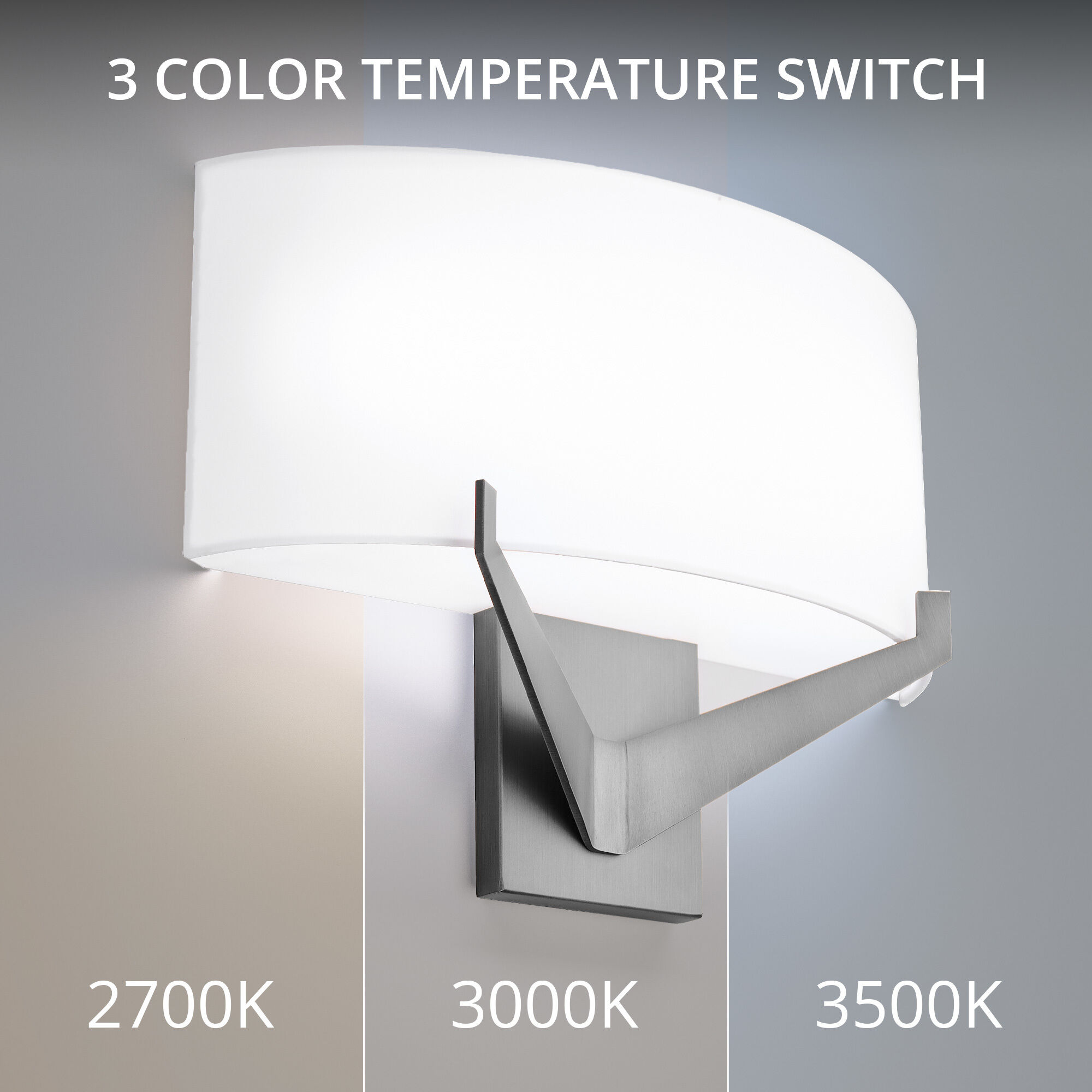 Fitzgerald Wall Sconce Wall Light in 3000K, Brushed Nickel, dweLED