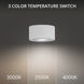 Peek 1 Light 4.88 inch White Flush Mount Ceiling Light in 3000K, dweLED