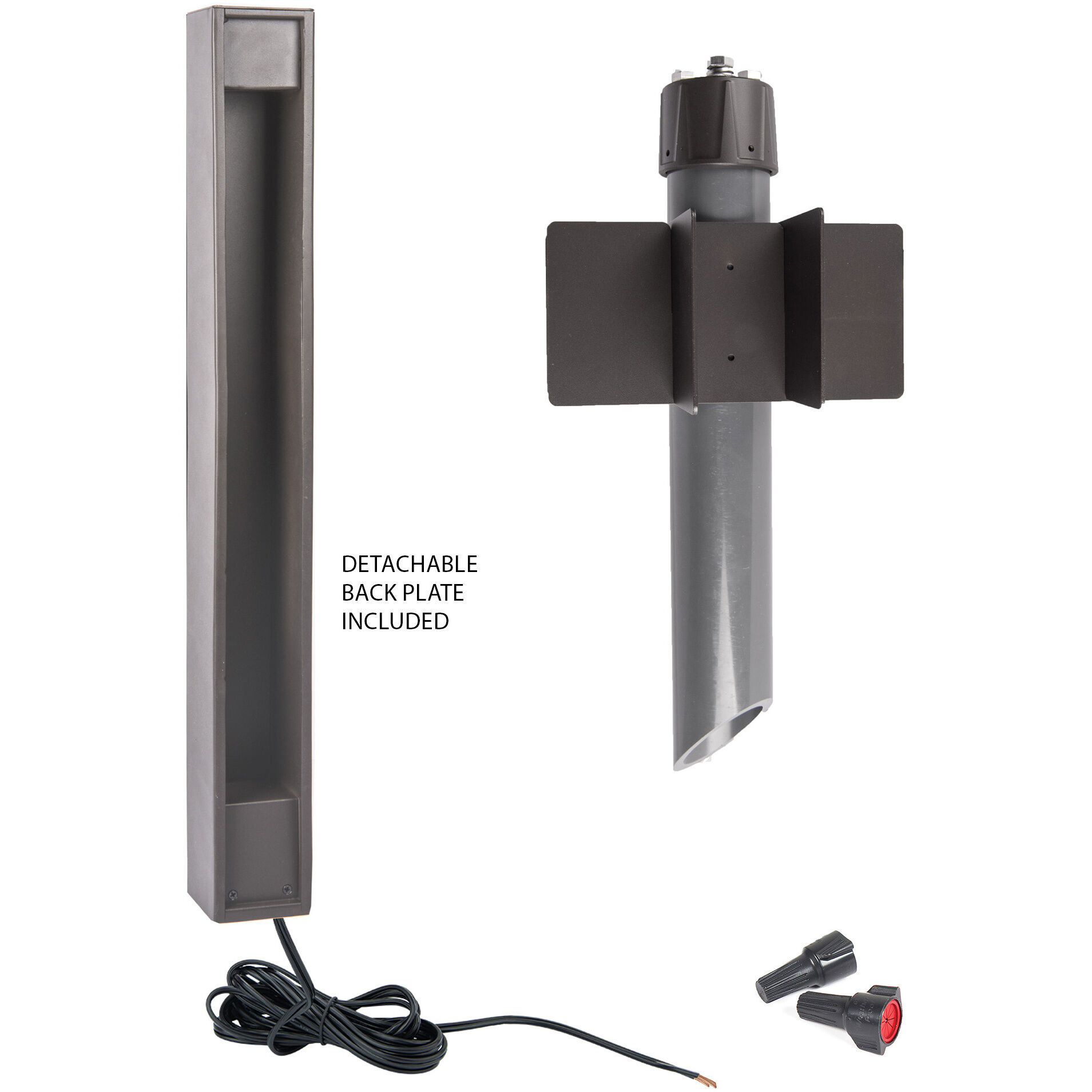 Gate 12 7 watt Bronze Bollard Lighting in 2700K, WAC Landscape