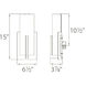 Moderne LED 6.5 inch Satin Nickel Bath Vanity & Wall Light in 2700K, dweLED