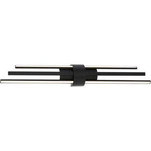 Melody LED 32 inch Black Bath Vanity & Wall Light, dweLED