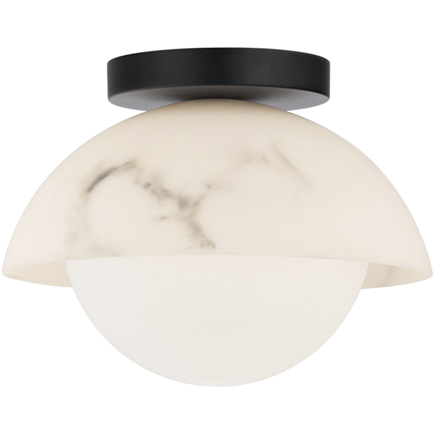 Moonstone LED 9.88 inch Black Semi-Flush Mount Ceiling Light, dweLED