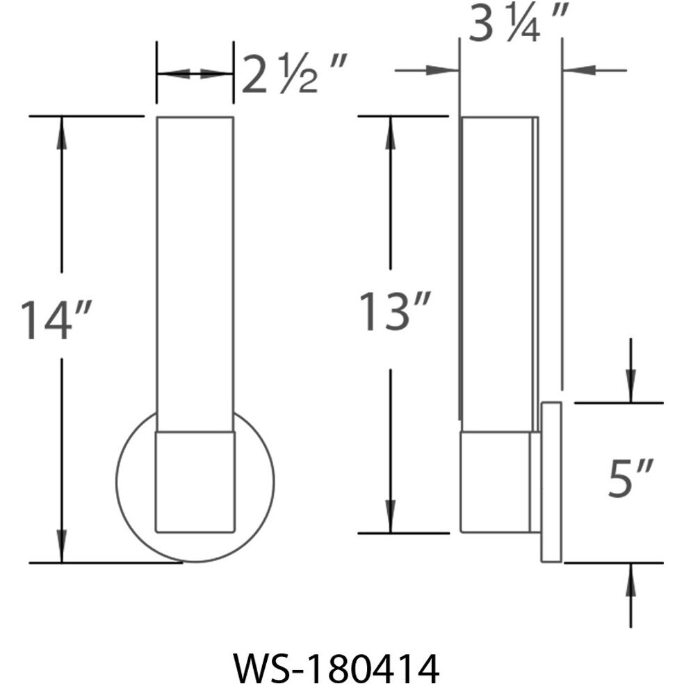 Turbo Wall Sconce Wall Light in 3000K, Chrome, WAC Limited