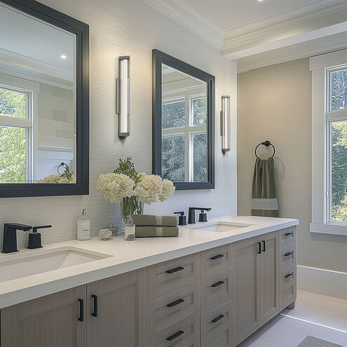 Boulevard LED 24 inch Brushed Nickel Bath Vanity & Wall Light in 3000K, dweLED