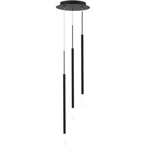 Viggo LED 12 inch Black Multi-Light Pendant Ceiling Light, dweLED