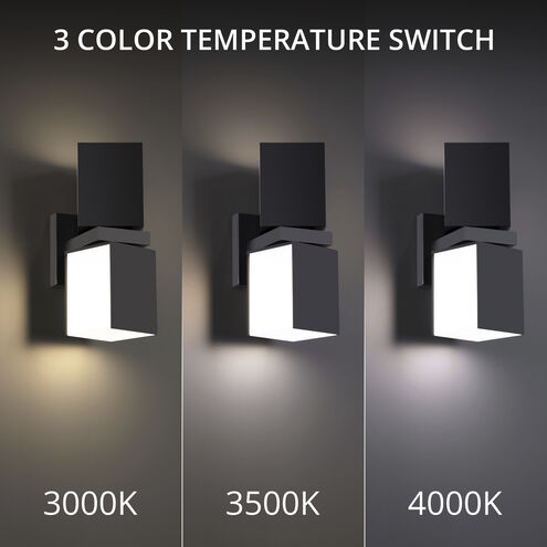 Vaiation 6 Light 12.5 inch Black Outdoor Wall Light in 3500K