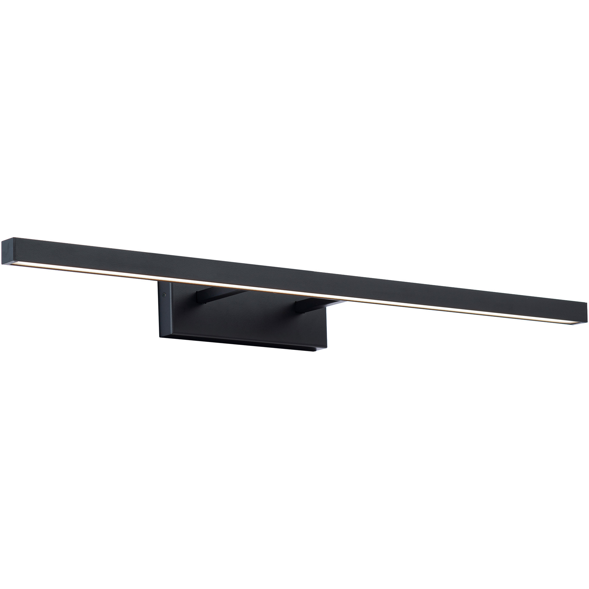 Parallax LED 24 inch Black Bath Vanity & Wall Light in 3500K, dweLED