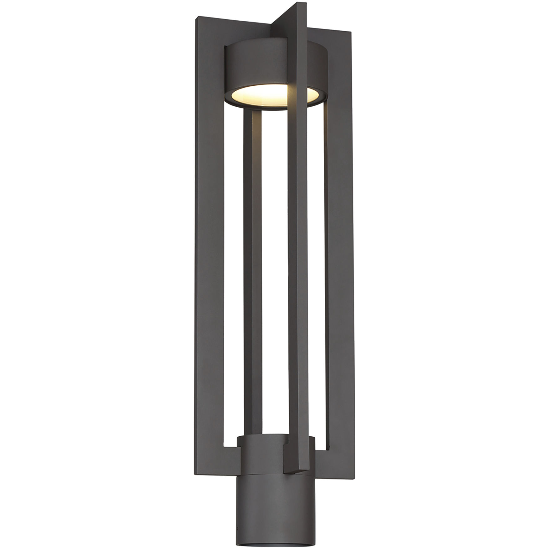 Chamber LED 20.31 inch Bronze Outdoor Post Light, dweLED